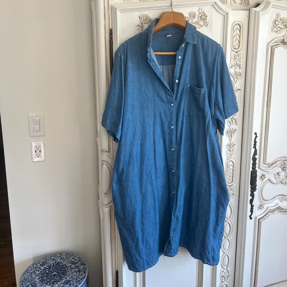 Old Navy xxl TALL denim button front dress
